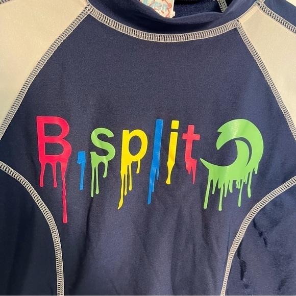 B. Split Rash Guard Navy Blue - Picture 3 of 12